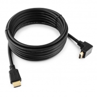 купить Кабель HDMI Cablexpert CC-HDMI490-15, 4.5м, v1.4, 19M/19M, углов. разъем, черный. в Алматы фото 1
