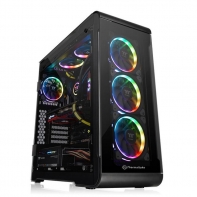 купить Компьютерный корпус, Thermaltake, View 32 TG RGB, CA-1J2-00M1WN-00, ATX/Micro ATX, USB2*3.0, HD-Audio Mic, Контроллер , Кулер 12см, Кулер 12см LED, Без Б/П, Чёрный в Алматы фото 1