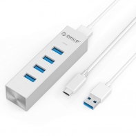 купить Адаптер сетевой USB ORICO ASH3L-U3-SV-PRO <1000Mb/s, USb3.0x3, TypeC cable> в Алматы фото 1