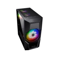 Купить Компьютерный Корпус 2E GAMING TURBO (G2057B) MidT,2xUSB2.0,1xUSB3.0,1x200+3x120ARGB, стекло  Алматы