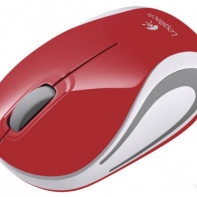 купить Мышь беспроводная Logitech M187 Mini Mouse, Red (красная, оптическая, 1000dpi, 2.4 GHz/USB-ресивер, сверхпортативная) в Алматы фото 1