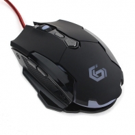 купить Мышь игровая Gembird MG-600, USB, черный, 5 кнопок, 3200 DPI, подсветка, ПО, кабель тканевый 1.8м в Алматы фото 1