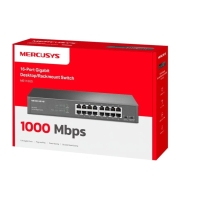 купить Коммутатор Easy Smart GbE 16-портовый Mercusys MS116GS <16-портовый гигабитный коммутатор Easy Smar, металлический корпус, монтаж в стойку 13*,  режим изоляции?предотвращение петель?не требует настройки> в Алматы фото 3