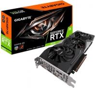 купить Видеокарта, Gigabyte, RTX2070 GAMING 8G (GV-N2070GAMING-8GC) 4719331303846, GDDR6, 256bit, USB-C, HDMI, 3-DP, Windforce 3X Fan, Цветная коробка в Алматы фото 1