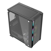 купить Корпус Wintek Andromeda D531-B TG 2xUSB3.0,1xUSB 2.0,2*3,5 1*2,5 4слотов VGA330мм CPU160мм Сталь 0,50мм, 3Fan RGB microATX Черный (Wintek Andromeda D531-B TG) в Алматы фото 1