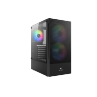 Купить Корпус Wintek Shadow PRO 801 B-M TG, ATX, USB 1*3.0/2*2.0, HD-Audio Mic, 2*14cm 1*12cm ARGB fan (без контроллера), чёрный Алматы