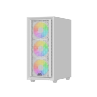 купить Корпус Wintek Apollo 802-W-M TG, ATX/Micro ATX, USB 1*3.0/2*2.0, HD Mic, 4*12cm ARGB (контроллер   пульт д/у в комплекте), белый в Алматы фото 2