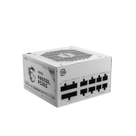 купить БП ATX 850W MSI MAG A850GL PCIE5 White, Gold, 20+4/24+4/24+4+8/24+8+8, 12cm, 4x6+2p+16p PCI-E в Алматы фото 1