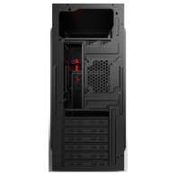 купить Компьютерный Корпус 2E ALFA (E190-3U) MidT, 2xUSB2.0, 1xUSB3.0, сталь (боковая панель), без БП, черный в Алматы фото 3