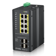 купить Промышленный L2 PoE+ коммутатор Zyxel RGS200-12P, 8xGE PoE+, 4xSFP, крепление на стену/DIN-рейку, IP30, два источника питания DC, бюджет PoE 240 Вт в Алматы фото 1