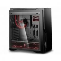 купить Кейс, Deepcool, DUKASE LIQUID, ATX/Micro ATX, USB 3.0/2.0, Контроллер, HD-Audio Mic, Кулер 1*12cm, RGB СЖО 240 мм, Сталь 0,7, Без Б/П,Чёрный в Алматы фото 4