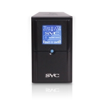 купить UPS SVC V600-L-LCD, 600VA, 360W, 1x12V/7.5Ah, AVR 138-292V, 2 розет., 1xIEC C13, Black в Алматы фото 2