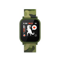 купить Teenager smart watch, 1.3 inches IPS full touch screen, green plastic body, IP68 waterproof, BT5.0, multi-sport mode, built-in kids game, compatibility with iOS and android, 155mAh battery, Host: D42x W36x T9.9mm, Strap: 240x22mm, 33g в Алматы фото 2