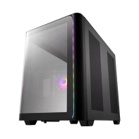 купить Компьютерный корпус FSP M580-BA, Без БП, 2xUSB3.0/Type-C, 4x120 ARGB, Curved Glass, Black, ATX(BTF) в Алматы фото 2