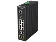 купить D-Link DIS-200G-12PS Упр-мый комм-ор 2 уровня  10 портов 10/100/1000 из них 8PoE + 2 порта SFP в Алматы фото 2