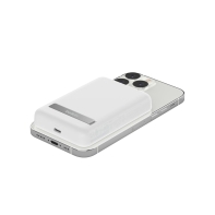 купить 5K MAGNETIC WIRELESS POWER BANK + KICK STAND, WHITE в Алматы фото 3