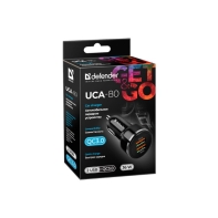 купить Зарядное устройство автомобильное Defender UCA-80 2xUSB QC3.0 черный в Алматы фото 2