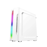 купить Корпус Wintek Flame D525-W TG, Midi Tower, ATX, White, 2x3.5*/2x2.5*, 2xUSB, RGB в Алматы фото 2