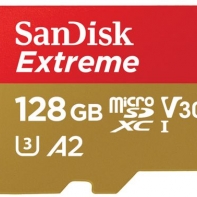 купить SanDisk Extreme microSDXC 128GB for Action Cams and Drones + SD Adapter 160MB/s A2 C10 V30 UHS-I U3; EAN: 619659170714 в Алматы фото 1