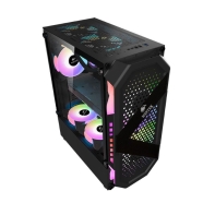 купить Корпус Wintek Gamer D535-B TG, ATX/Micro ATX, USB 1*3.0/2*2.0, HD Mic, 0,5mm, 3*12cm ARGB fan  contr в Алматы фото 1