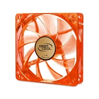 купить Кулер для компьютерного корпуса, Deepcool, XFAN 120U O/G DP-FLED-XF120OG, 120мм LED зелёный, 1300&plusmn;10%об.мин, 3pin, Габариты 120х120х25мм, Оранжевый в Алматы фото 1