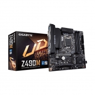 купить Материнская плата, Gigabyte, Z490M (4719331808587), LGA1200, iZ490, 4xDDR4 2666, 6xSATA3, 1xM2.0, Raid, 1хDVI-D, 1xHDMI, 1хDP, 2xPCI-Ex16, 1xPCI-Ex1, mATX в Алматы фото 1
