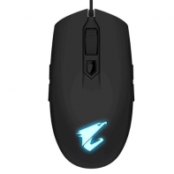 купить Компьютерная мышь, Gigabyte, GM-AORUS M2, Игровая, Оптическая 6400 dpi,  Прорезиненные боковые вставки, Подсветка 16.8 млн. цветов, Проводная, USB, Чёрная в Алматы фото 1