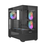Купить Case ATX midi tower SAMA, V40 , (Без БП), Black Алматы