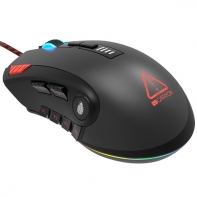 купить CANYON,Gaming Mouse with 12 programmable buttons, Sunplus 6662 optical sensor, 6 levels of DPI and up to 5000, 10 million times key life, 1.8m Braided cable, UPE feet and colorful RGB lights, Black, size:124x79x43.5mm, 148g в Алматы фото 3