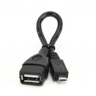 купить Кабель переходник Cablexpert USB 2.0 OTG A-OTG-AFBM-001 USB-MicroUSB, 0.15м, пакет в Алматы фото 1