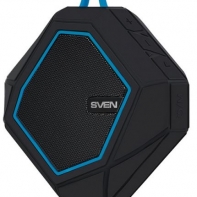 купить SVEN PS-77, black-blue (5W, Waterproof (IPx5), Bluetooth, microSD, FM, 600mA*h) /  в Алматы фото 1
