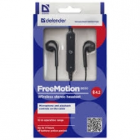 купить Наушники-вкладыши беспроводные Defender FreeMotion B650 черный, Bluetooth 63650 в Алматы фото 2