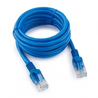 купить Патч-корд UTP Cablexpert PP12-2M/B кат.5e, 2м, литой, многожильный (синий) в Алматы фото 1