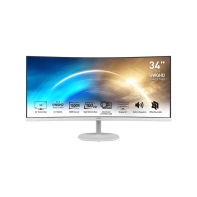 Купить Монитор 34" MSI PRO MP341CQW VA 3440x1440 100Hz 1ms 3000:1 1500R 2xHDMI 1xDP 2x2W White Алматы