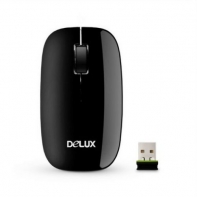 купить Мышь, Delux, DLM-110OGB, 3D, Оптическая, 800dpi, Беcпроводная 2.4ГГц, Нано-ресивер, Чёрный в Алматы фото 3