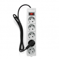 купить Сетевой фильтр Power Cube PG-B-6 1,8м белый 5 розеток 10A/2.2кВт пакет в Алматы фото 1
