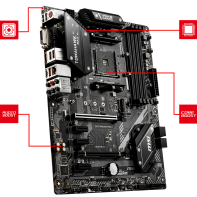 купить Материнская плата MSI B450 TOMAHAWK MAX II AM4 B450 4xDDR4 6xSATA3 RAID 1xM.2 HDMI DVI ATX в Алматы фото 1