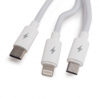 купить Интерфейсный кабель Awei 3 in 1 cable CL-120 2A 1.2m Белый в Алматы фото 2