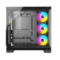 купить Корпус Wintek Bastion 925-B TG, ATX, USB 1*3.0/2*2.0, 4*12cm ARGB PWM (контр.   пульт д/у), чёрный в Алматы фото 2