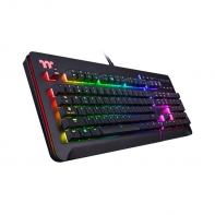 купить Клавиатура, Thermaltake, Level 20 Black (Silver Switch), GKB-LVG-SSBRRU-01, Игровая, Механические клавиши, Подсветка RGB, USB, Размер: 185,96*482*43,93 мм., Анг/Рус, Чёрный в Алматы фото 2