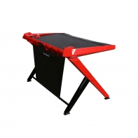 купить Компьютерный стол, DX Racer, GD/1000/NR, Поверхность - дерево, Основание - пластик ABS   металл, 120.14*80.01*37 см, Штора из карбонового волокна, Чёрно-красный в Алматы фото 2