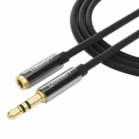 купить Аудиокабель UGREEN AV118 3.5mm Male to 3.5mm Female Extension Cable, 1.5m, Black, 10593 в Алматы фото 2