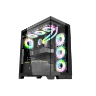 Купить Корпус 1Stplayer MIKU Mi8-BK-3FBR1FBC1, Midi Tower, m-ATX, Black, 3x3.5*/3x2.5*, USB, USB-C в Алматы