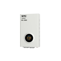 Купить Стабилизатор SVC WL-2000, 2000VA, 2000W, клеммы, вход 140-260V, выход 220V, LED индикаторы, LCD в Алматы