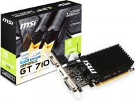 купить Видеокарта MSI GeForce GT 710, 1GB DDR3 64-bit 1xVGA 1xDVI 1xHDMI GT 710 1GD3H LP в Алматы фото 1