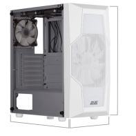 купить Компьютерный Корпус 2E GAMING TURBO (G2057W) MidT,2xUSB2.0,1xUSB3.0,1x200+3x120ARGB, стекло в Алматы фото 2