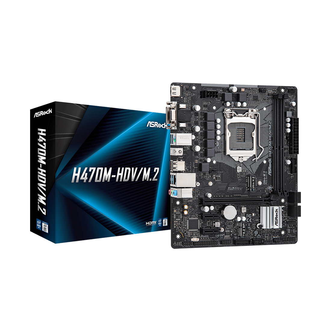 купить Материнская плата ASRock H470M-HDV/M.2 в Алматы фото 1