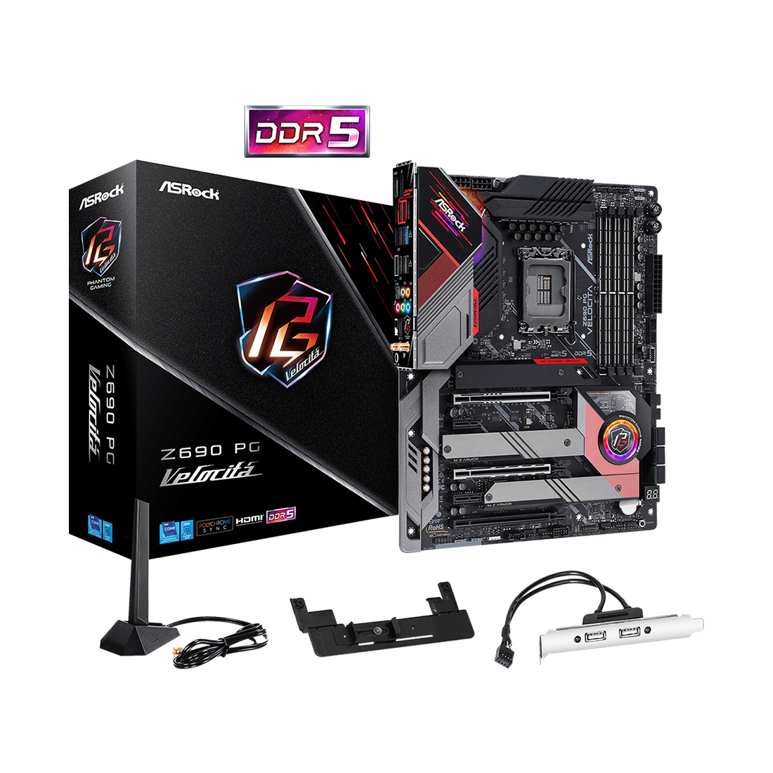 купить Материнская плата ASRock Z690 PG VELOCITA в Алматы фото 1
