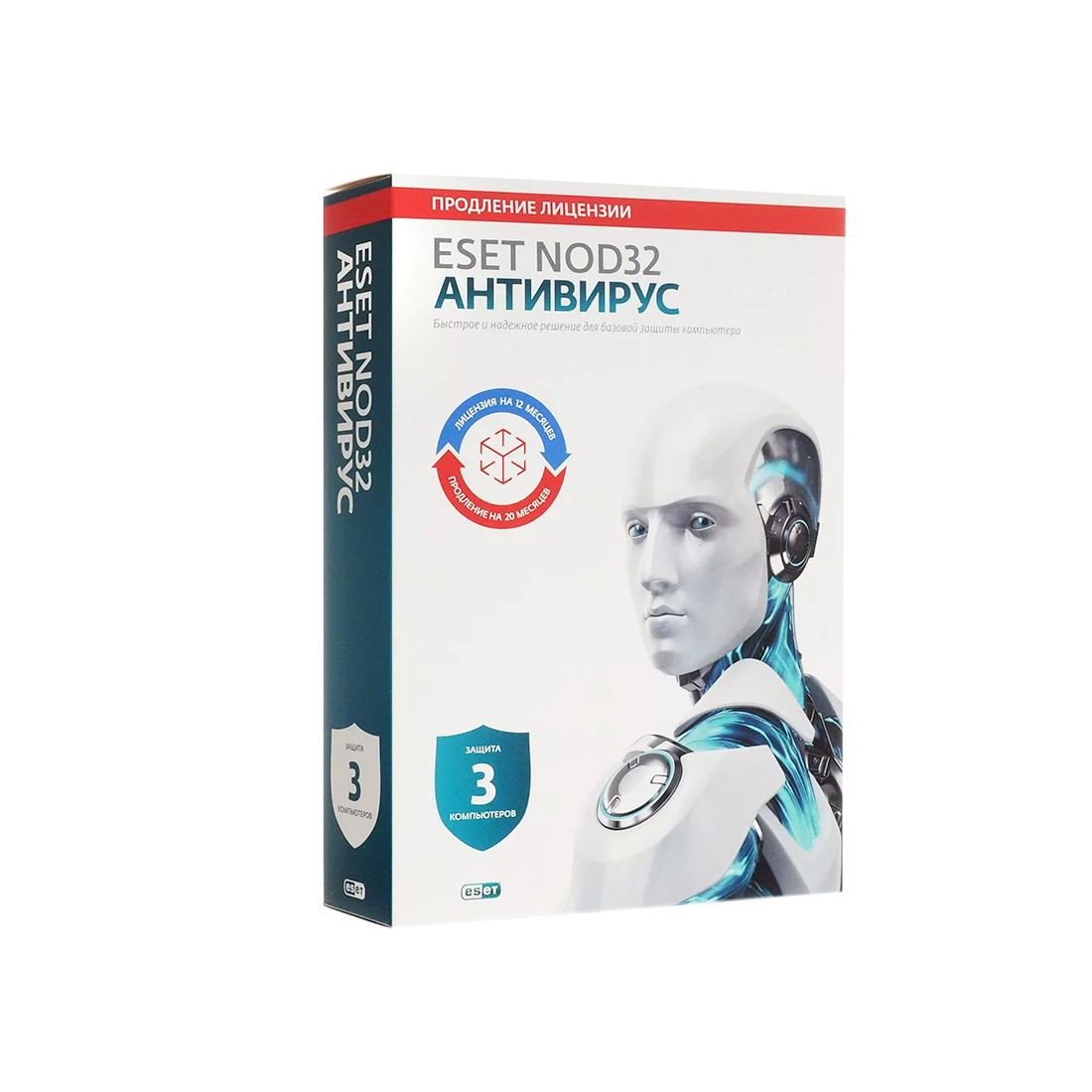 купить Антивирус Eset NOD32 BOX продление или новая лицензия на 1 год 3ПК&nbsp;NOD32-ENA-1220(BOX)-1-1 KZ в Алматы фото 1