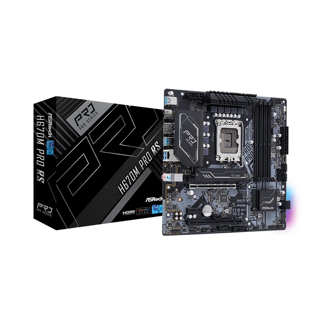 купить Материнская плата ASRock H670M PRO RS в Алматы фото 1